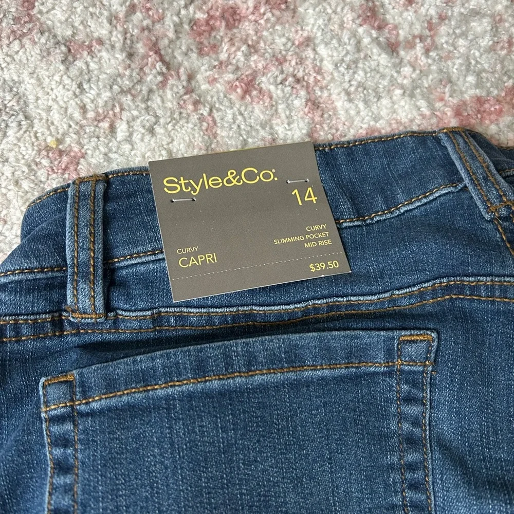 Style & Co. Dark Blue Straight Leg Jeans - Picture 3 of 3